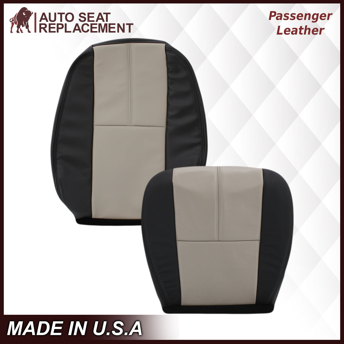 2007-2014 Chevy Silverado Seat Cover In 2tone Gray/Black: Choose From Variation