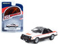 1981 Ford Mustang Cobra Polar White and Black with Red Stripes "Greenlight Muscle" Series 27 1/64 Diecast Model Car by Greenlight  free shipping USA
