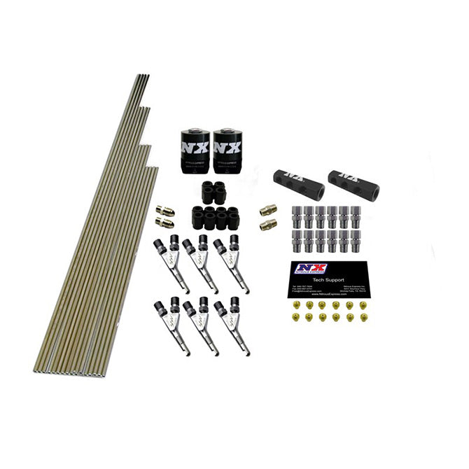 Nitrous Express - 6-CYL SSV/STD PLUMB KIT W/ 2 SOLENOIDS & 150HP JETS INCL HARDWARE - 13392