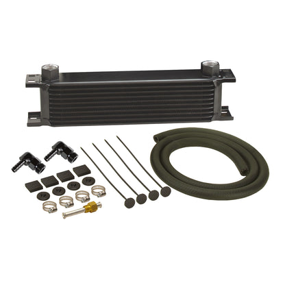 10 Row Stack Plate Transmission Cooler Kit 90 Degree Swivel Fitting