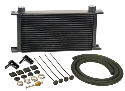 16 Row Stack Plate Transmission Cooler Kit 90 Degree Swivel Fitting