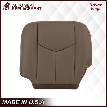 2003-2007 Chevy Silverado/Avalanche & GMC Sierra Work Truck Seat Cover in Tan 40/20/40 (Leanback Without Armrest): Choose Leather or Vinyl