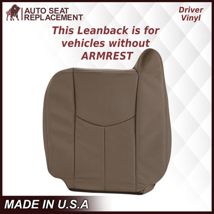 2003-2007 Chevy Silverado/Avalanche & GMC Sierra Work Truck Seat Cover in Tan 40/20/40 (Leanback Without Armrest): Choose Leather or Vinyl