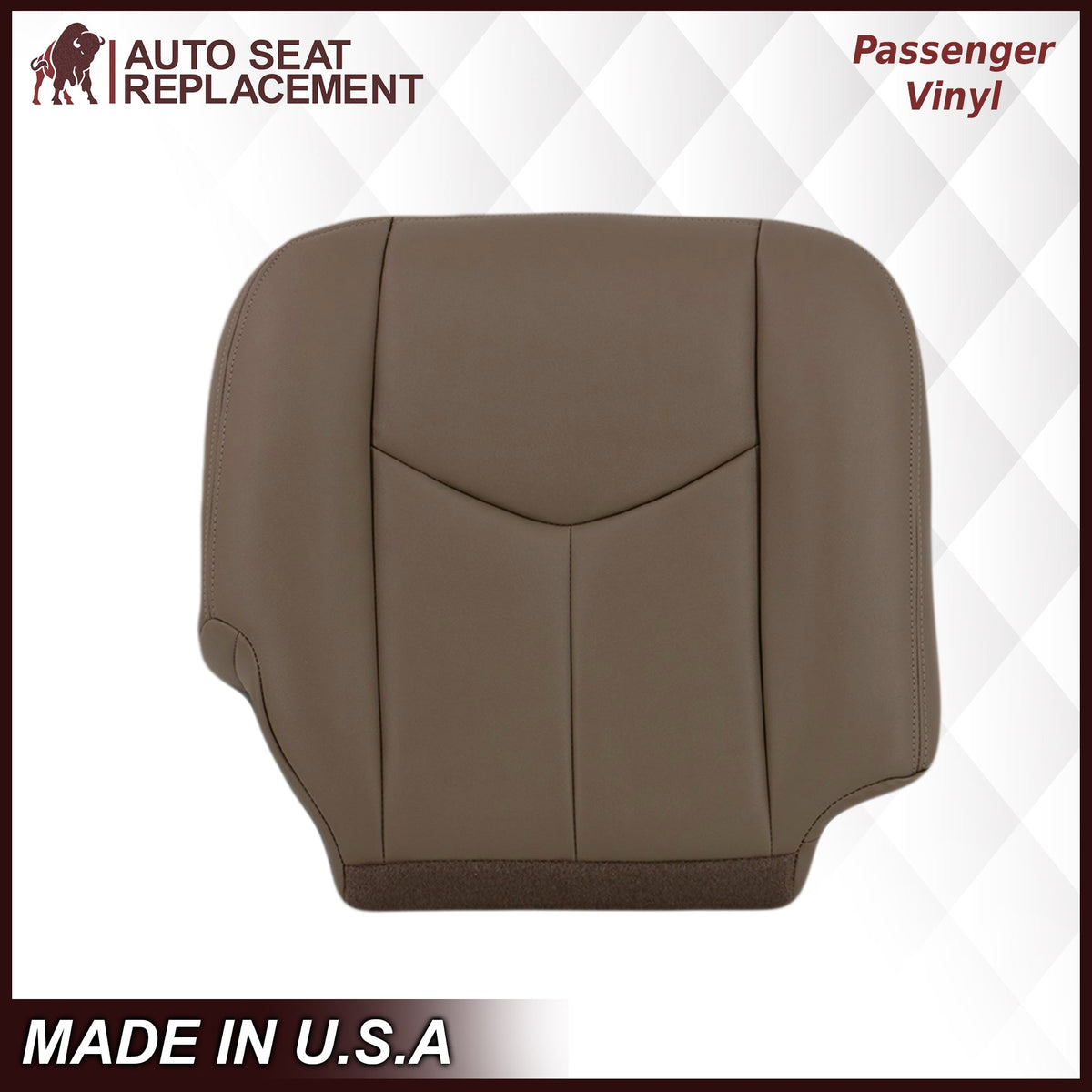 2003-2007 Chevy Silverado/Avalanche & GMC Sierra Work Truck Seat Cover in Tan 40/20/40 (Leanback Without Armrest): Choose Leather or Vinyl
