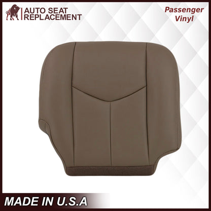2003-2007 Chevy Silverado/Avalanche & GMC Sierra Work Truck Seat Cover in Tan 40/20/40 (Leanback Without Armrest): Choose Leather or Vinyl