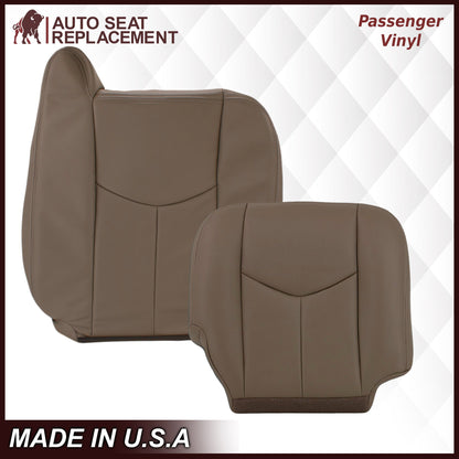 2003-2007 Chevy Silverado/Avalanche & GMC Sierra Work Truck Seat Cover in Tan 40/20/40 (Leanback Without Armrest): Choose Leather or Vinyl