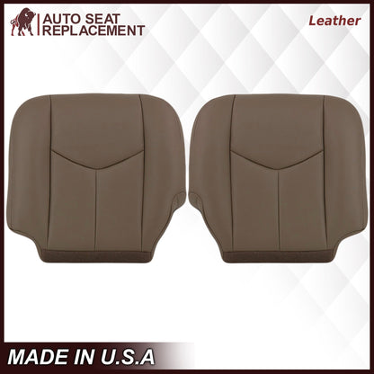 2003-2007 Chevy Silverado/Avalanche & GMC Sierra Work Truck Seat Cover in Tan 40/20/40 (Leanback Without Armrest): Choose Leather or Vinyl