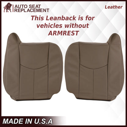 2003-2007 Chevy Silverado/Avalanche & GMC Sierra Work Truck Seat Cover in Tan 40/20/40 (Leanback Without Armrest): Choose Leather or Vinyl