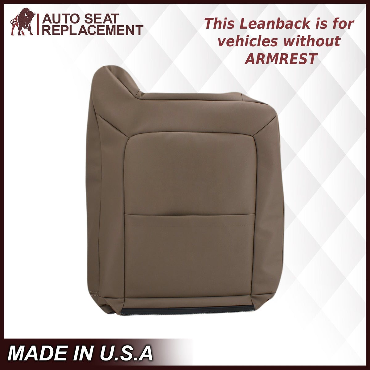 2003-2007 Chevy Silverado/Avalanche & GMC Sierra Work Truck Seat Cover in Tan 40/20/40 (Leanback Without Armrest): Choose Leather or Vinyl