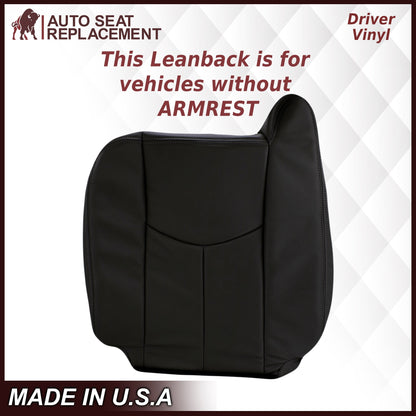 2003-2007 Chevy Silverado/Avalanche & GMC Sierra work Truck Seat Cover in Dark Gray 40/20/40 (Leanback Without Armrest): Choose Leather or Vinyl