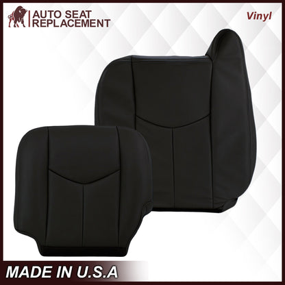 2003-2007 Chevy Silverado/Avalanche & GMC Sierra work Truck Seat Cover in Dark Gray 40/20/40 (Leanback Without Armrest): Choose Leather or Vinyl