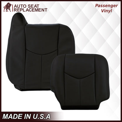 2003-2007 Chevy Silverado/Avalanche & GMC Sierra work Truck Seat Cover in Dark Gray 40/20/40 (Leanback Without Armrest): Choose Leather or Vinyl