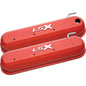 Raised "LSX" Emblem Aluminum Valve Covers  Chevy Orange  LS Engines