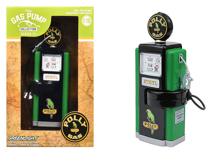 1948 Wayne 100-A Gas Pump "Polly Gas" Black and Green "Vintage Gas Pumps" Series 17 1/18 Diecast Replica by Greenlight  free shipping USA