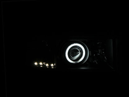 Anzo 1994-2001 Dodge Ram Projector Headlights w/ Halo Black