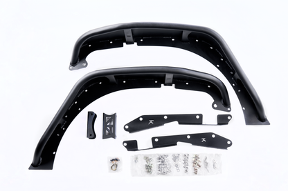 Jeep JK/JKU Full Assault Black Aluminum Fender Kit - Front
