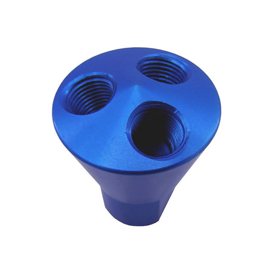 Nitrous Express - 3 PORT SHOWERHEAD DIST BLOCK (BLUE) - 15014