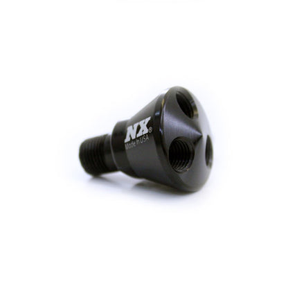 Nitrous Express - 3 PORT SHOWERHEAD DIST BLOCK (BLACK) - 15018