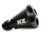 Nitrous Express - 4 PORT SHOWERHEAD DIST BLOCK WITH -6 MALE (BLACK) - 15019