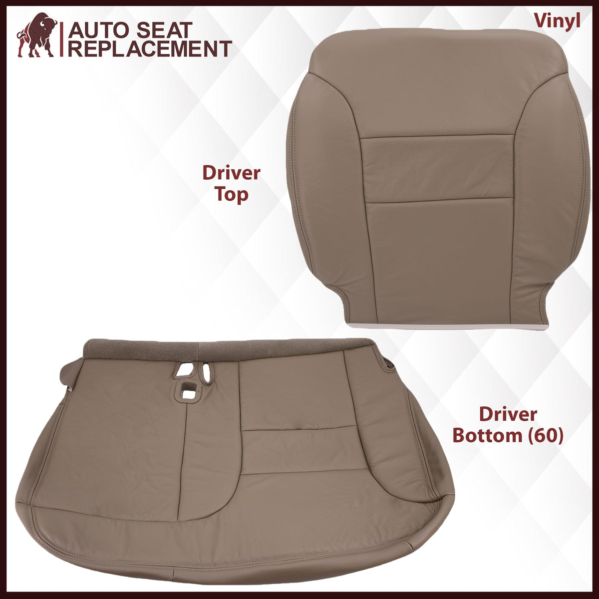 1995-1999 GMC Yukon/Sierra Seat Cover in Tan (60/40 Bench Bottoms): Choose your options