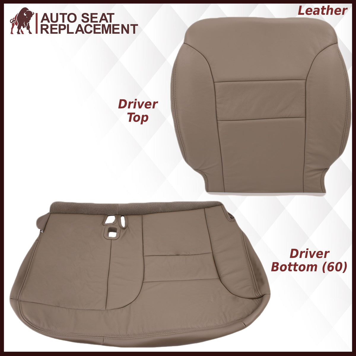 1995-1999 GMC Yukon/Sierra Seat Cover in Tan (60/40 Bench Bottoms): Choose your options