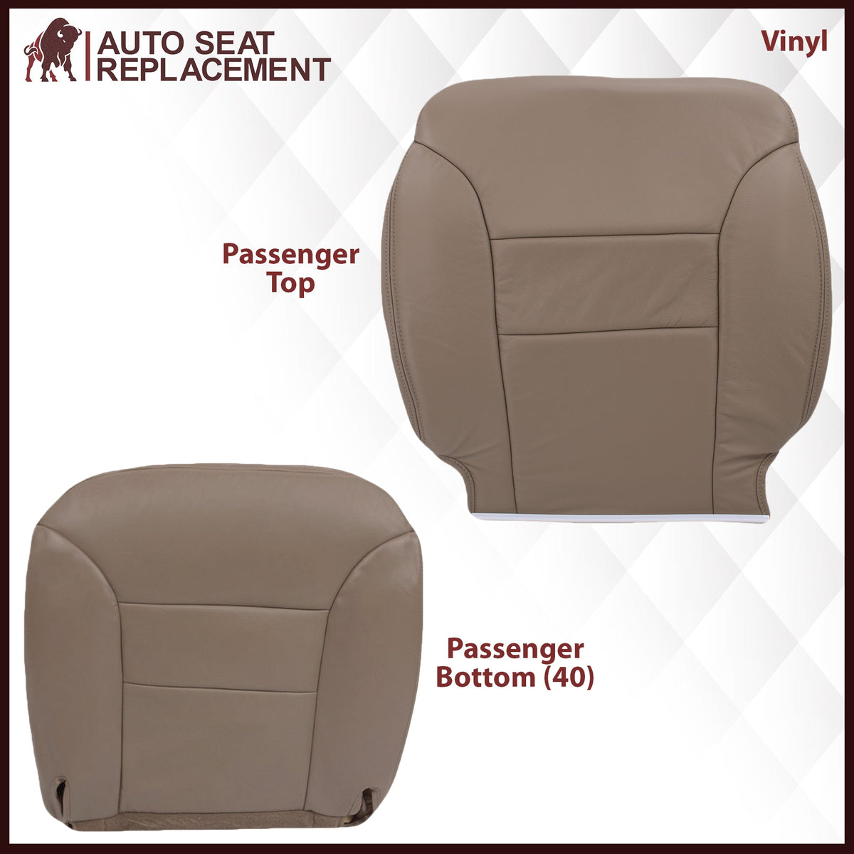 1995-1999 GMC Yukon/Sierra Seat Cover in Tan (60/40 Bench Bottoms): Choose your options