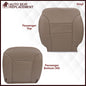 1995-1999 GMC Yukon/Sierra Seat Cover in Tan (60/40 Bench Bottoms): Choose your options