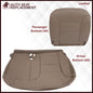 1995-1999 GMC Yukon/Sierra Seat Cover in Tan (60/40 Bench Bottoms): Choose your options