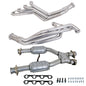 15163  79-93 MUSTANG 5.0 1-5/8 LONG TUBE HEADERS PLUS MID PIPE (SILVER CERAMIC)