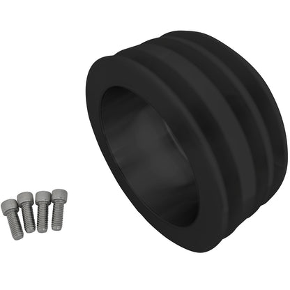 Small Block Ford Crank Pulley - 3V - 4 Bolt  Early - 5.75" - Black