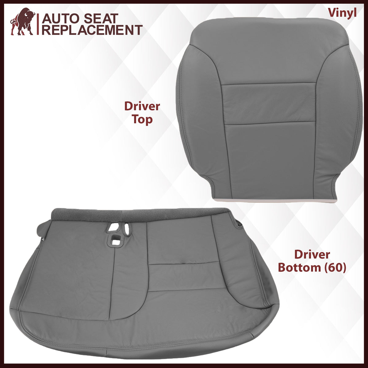 1995-1999 Chevy Tahoe/Suburban/Silverado Seat Cover in Gray (60/40 Bench Bottoms): Choose your options