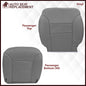 1995-1999 Chevy Tahoe/Suburban/Silverado Seat Cover in Gray (60/40 Bench Bottoms): Choose your options