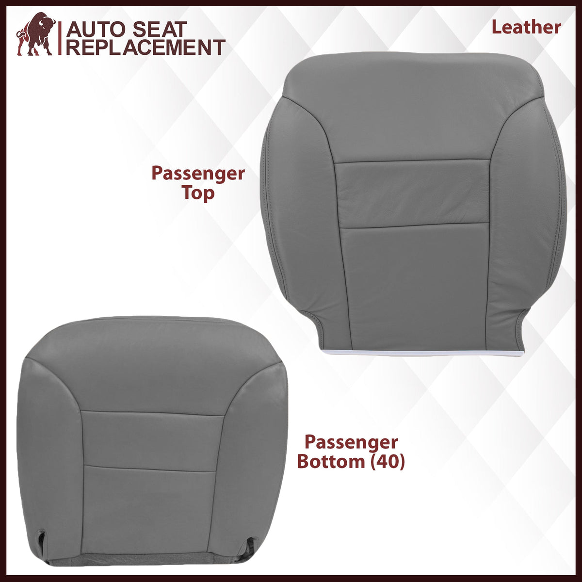 1995-1999 Chevy Tahoe/Suburban/Silverado Seat Cover in Gray (60/40 Bench Bottoms): Choose your options