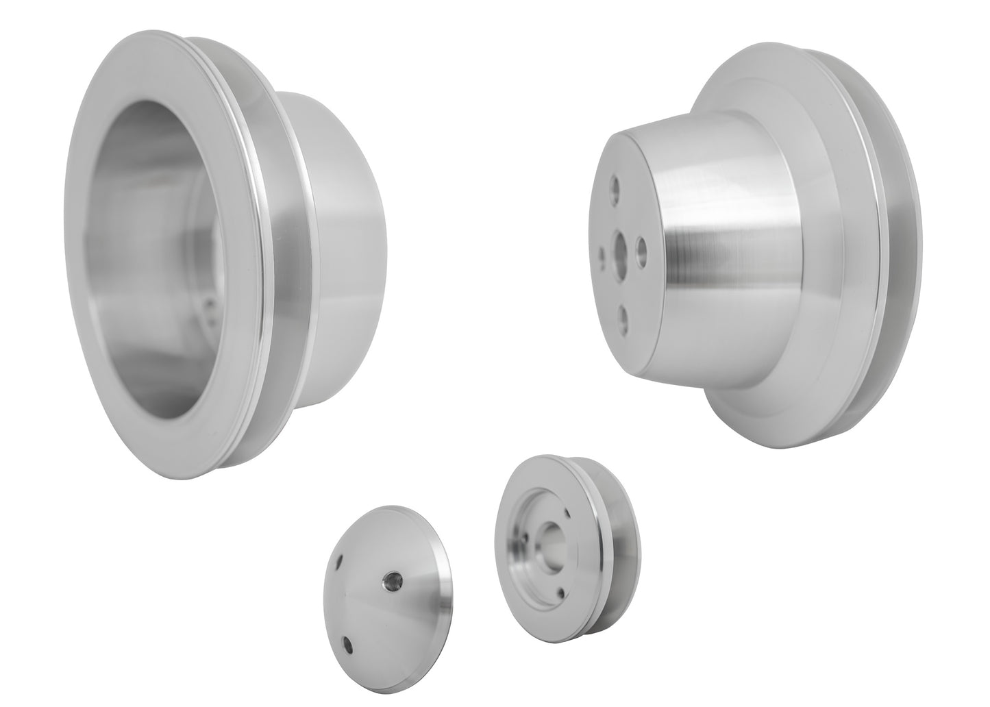 Small Block Ford V-Belt Pulley Kit - 3 Bolt  Early