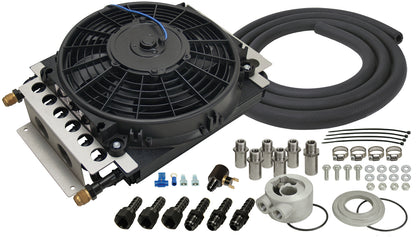 16 Pass Electra-Cool Remote Engine Oil Cooler Kit -8AN Inlets