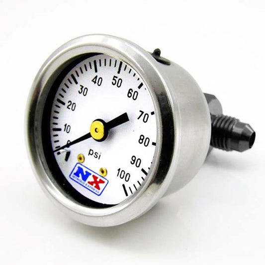Nitrous Express - FUEL PRESSURE GAUGE (0-100 PSI W/MANIFOLD) - 15512