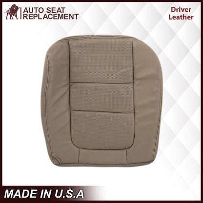 2001 Ford F250 F350 Lariat Perforated Seat Cover in Tan: Choose Leather or Vinyl