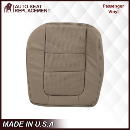 2001 Ford F250 F350 Lariat Perforated Seat Cover in Tan: Choose Leather or Vinyl