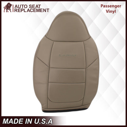2001 Ford F250 F350 Lariat Perforated Seat Cover in Tan: Choose Leather or Vinyl