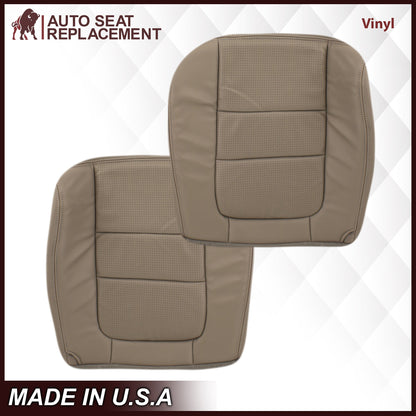2001 Ford F250 F350 Lariat Perforated Seat Cover in Tan: Choose Leather or Vinyl