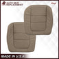 2001 Ford F250 F350 Lariat Perforated Seat Cover in Tan: Choose Leather or Vinyl
