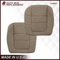 2001 Ford F250 F350 Lariat Perforated Seat Cover in Tan: Choose Leather or Vinyl