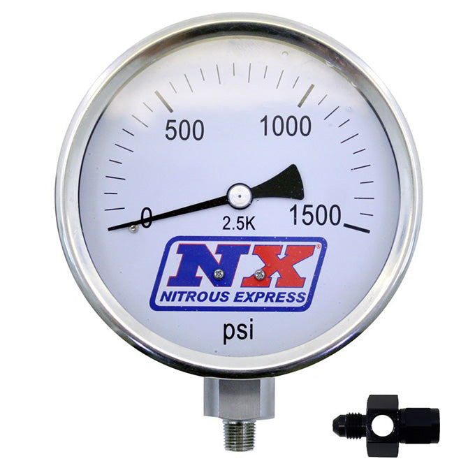 Nitrous Express - Nitrous Pressure Gauge 4 Inch-high Accuracy 4AN - 15541