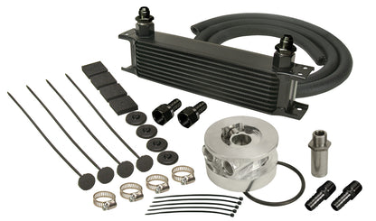 10 Row Series 10000 Stack Plate GM V8 Engine Oil Cooler Kit Sandwich Adapter