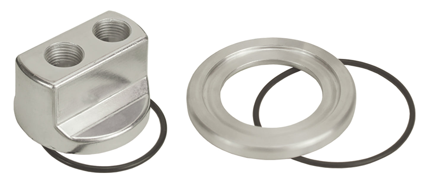 Standard Engine Spin On Adapter With 1/2" NPT Ports 13/16"-16 Engine Thread