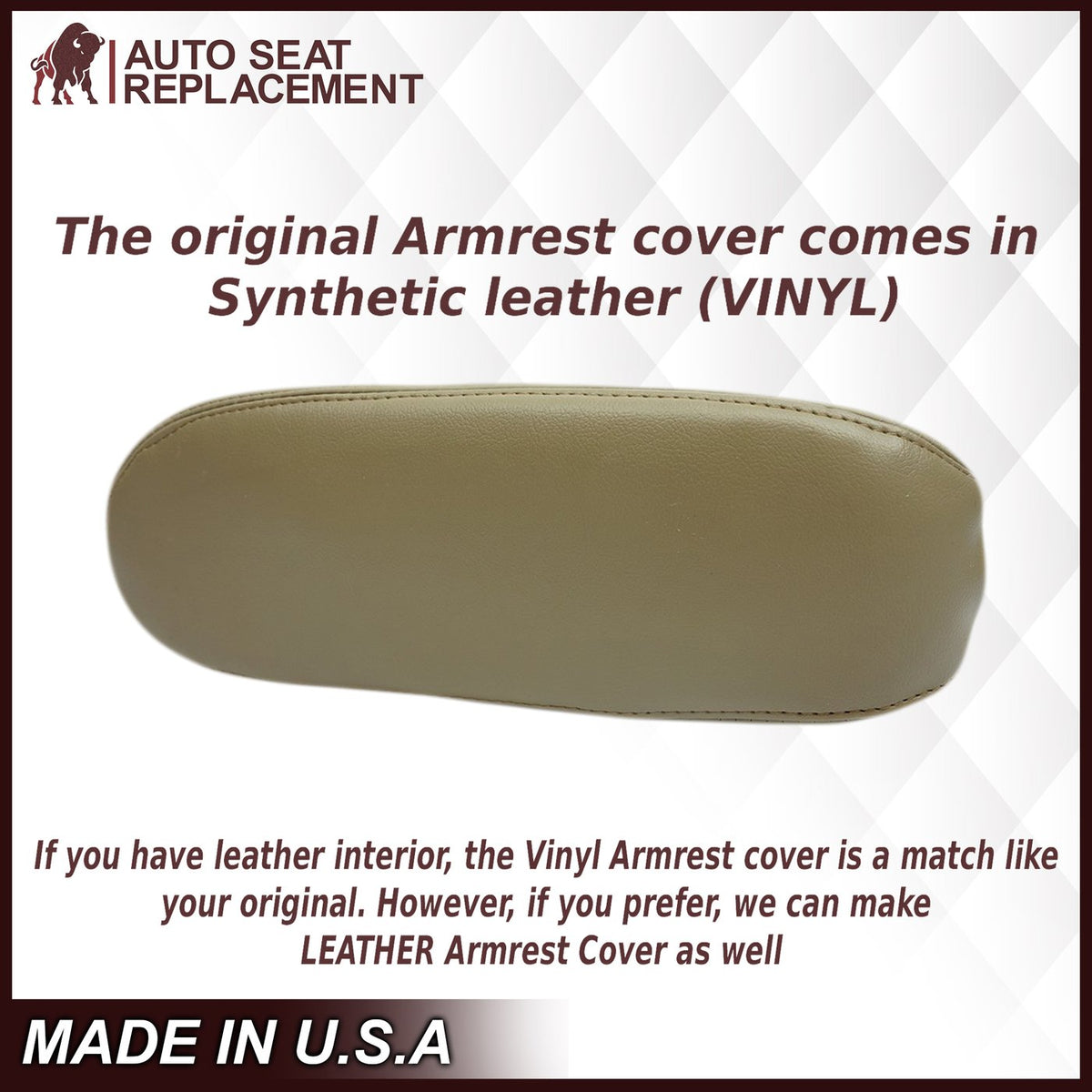 2001 Ford F250 F350 Lariat Perforated Seat Cover in Tan: Choose Leather or Vinyl