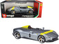 Ferrari Monza SP1 Silver Metallic with Yellow Stripes 1/18 Diecast Model Car by Bburago  free shipping USA