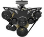 Oldsmobile Style Track Serpentine Kit - AC & ALT - Black