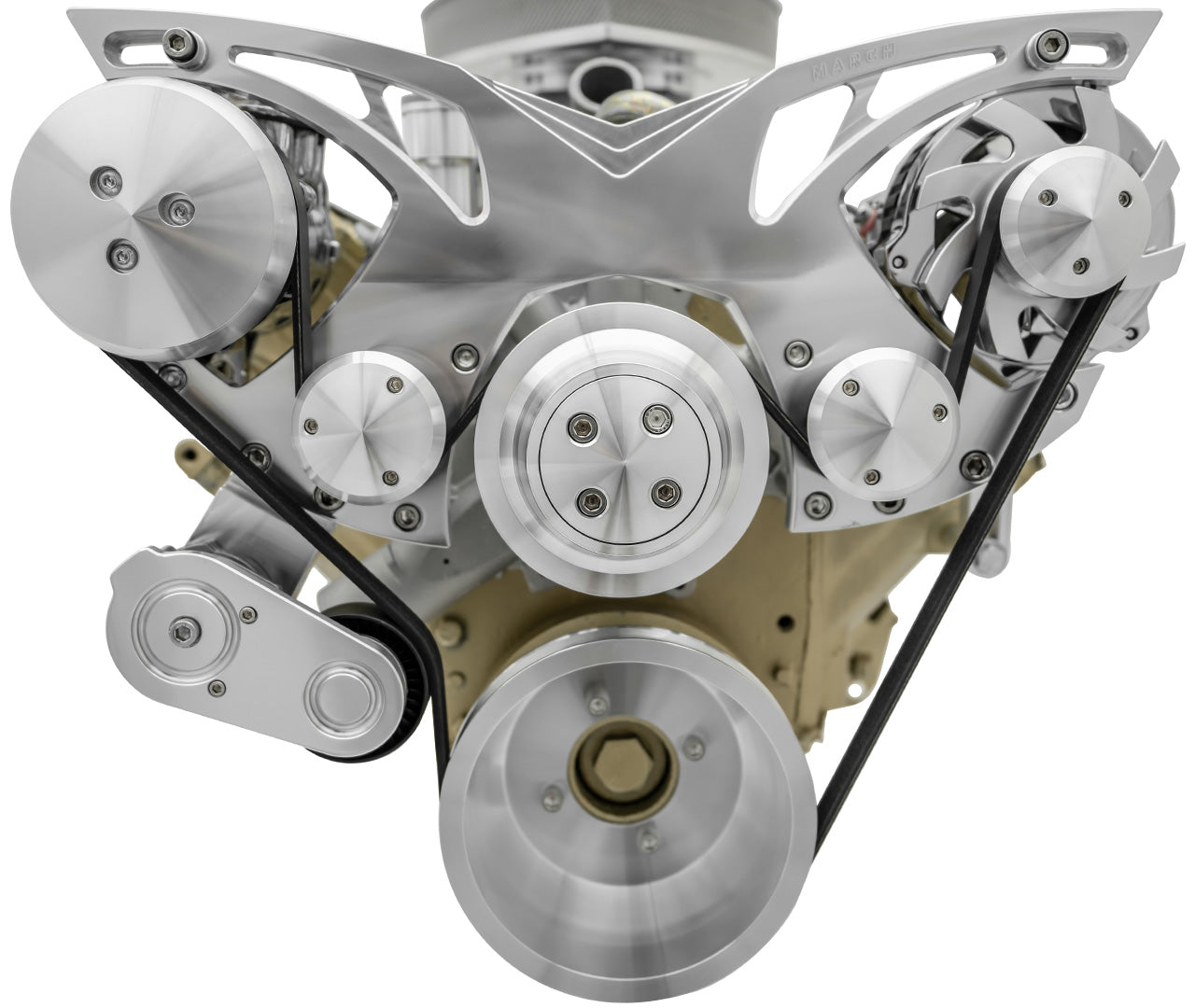 Oldsmobile Style Track Serpentine Kit - AC & ALT