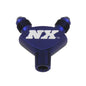 Nitrous Express - 1/8NPT X 3AN X 3AN  BILLET PURE-FLO  Y  FITTING (BLUE) - 16078
